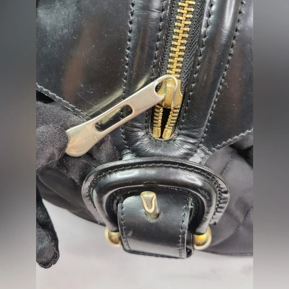 Burberry Quilted Nylon Manor Satchel Bag